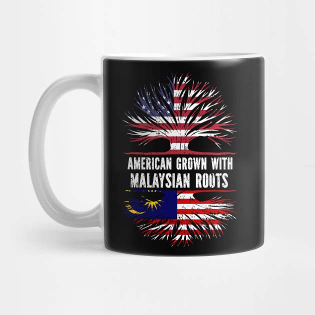 American Grown with Malaysian Roots USA Flag by silvercoin